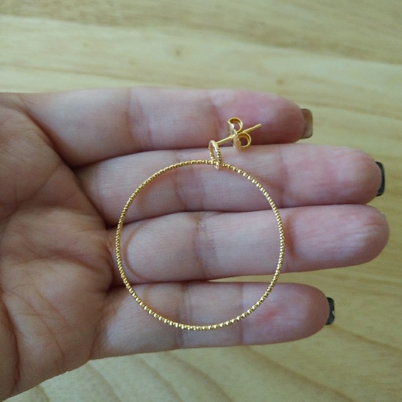 Mia Fiore Gold Plated Circle Earring NWT - Picture 4 of 6